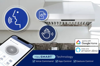 Using HauSMART technology for smart range hoods allows for hands-free operation and convenience.