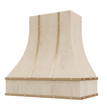 Load image into Gallery viewer, Curved With Brass Strapping &amp; Buttons