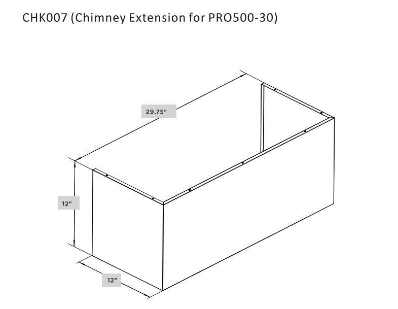 Hauslane Chimney Extension for UC-PRO500